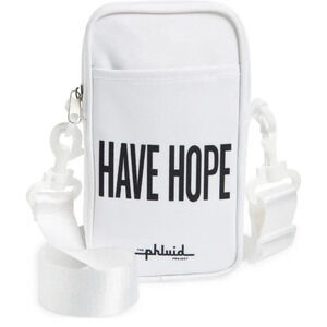 White Crossbody Bag Purse Canvas Zipper Crossbody Adjustable Equality LBGTQ New